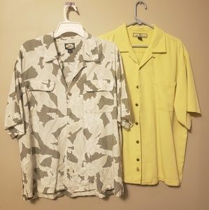 (2) Tommy Bahama button up shirts